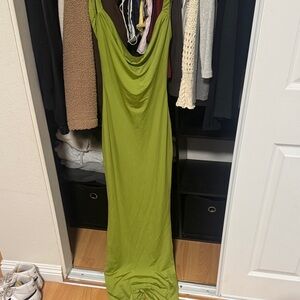 Tiger Mist Lime Green Maxi Dress